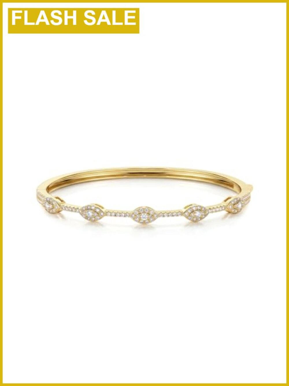 14k Gold Filled Bangle Bracelet Evil Eye Women's Jewelry